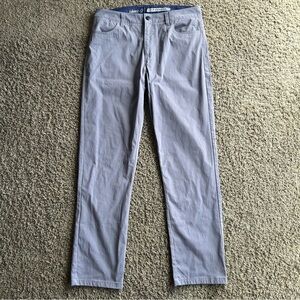 Johnnie-O Pants Men's 33x32 Blue Grey Cloudbreak Prep-Formance Stretch Golf